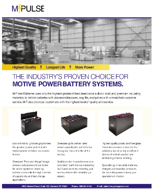 Forklift Batteries - MPulse Power